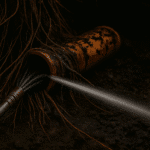 root intrusion around pipe